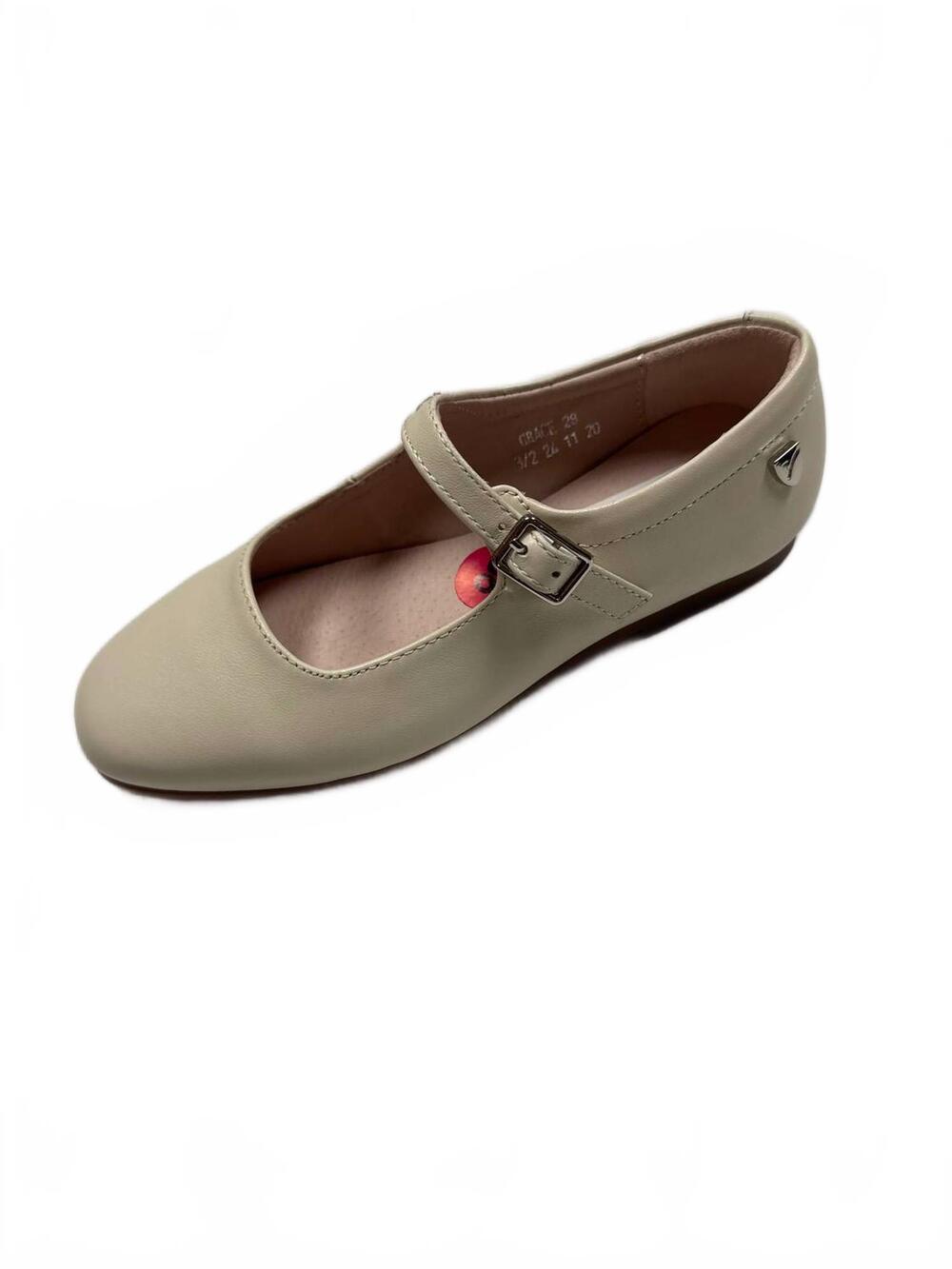 NEW VENETTINI kid's grace maryjane buckle dressy shoes in bone leather